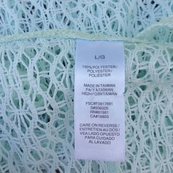 Ladies Swimsuit  Pullover Coverup   Eyelet Top sz  Large - Picture 7 of 13